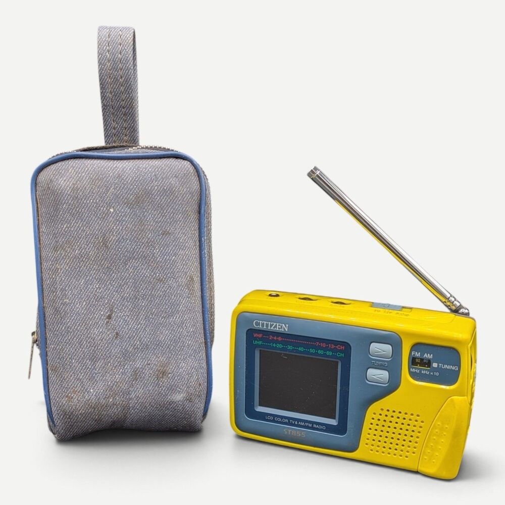 CITIZEN ST855 Portable LCD TV with AM/FM Radio and One-Seg TV /w case